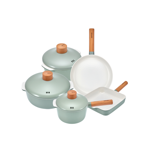 Happycall IH Zium 8 Piece Ceramic Cookware Set